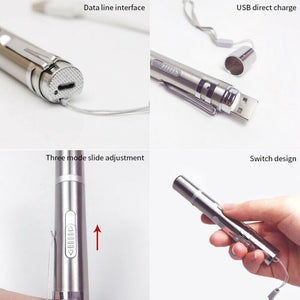 3 in 1 USB Rechargeable LED Laser